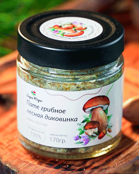 Пате грибное "Лесная диковинка" (ДАРЫ-ЮГРЫ-ХМАО) 170гр 