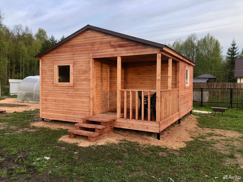 Дачный домик с верандой, Бытовка 6х5