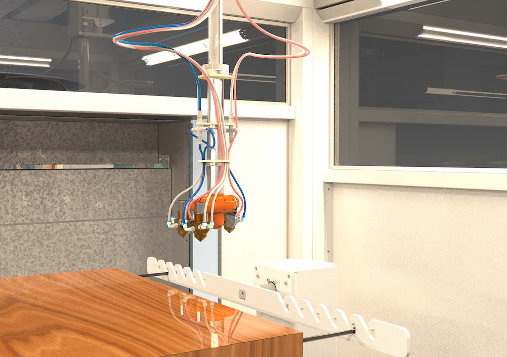 Малярная машина 5D с ЧПУ окраски дверей | profi maxi