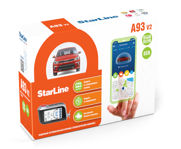 Автосигнализация StarLine A93v2 2CAN-LIN ECO