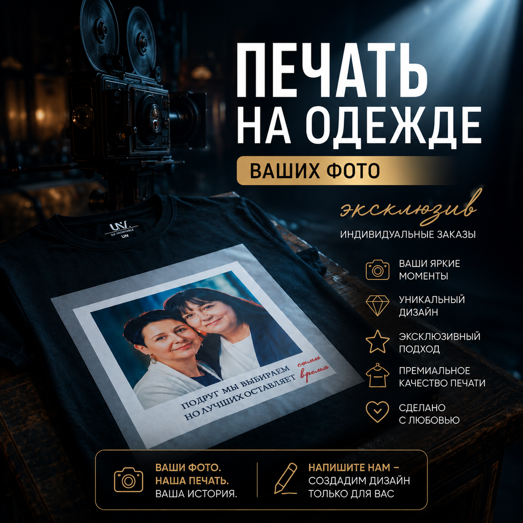 Печать Ваших фото на одежде
