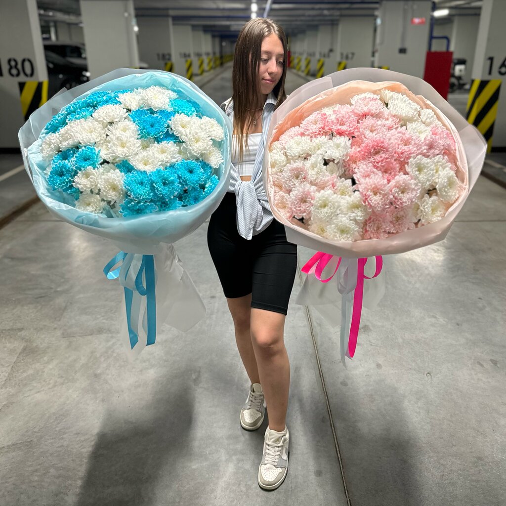 Нежные букеты хризантем