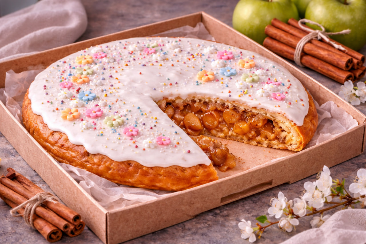 Пасхальный пирог с яблоком