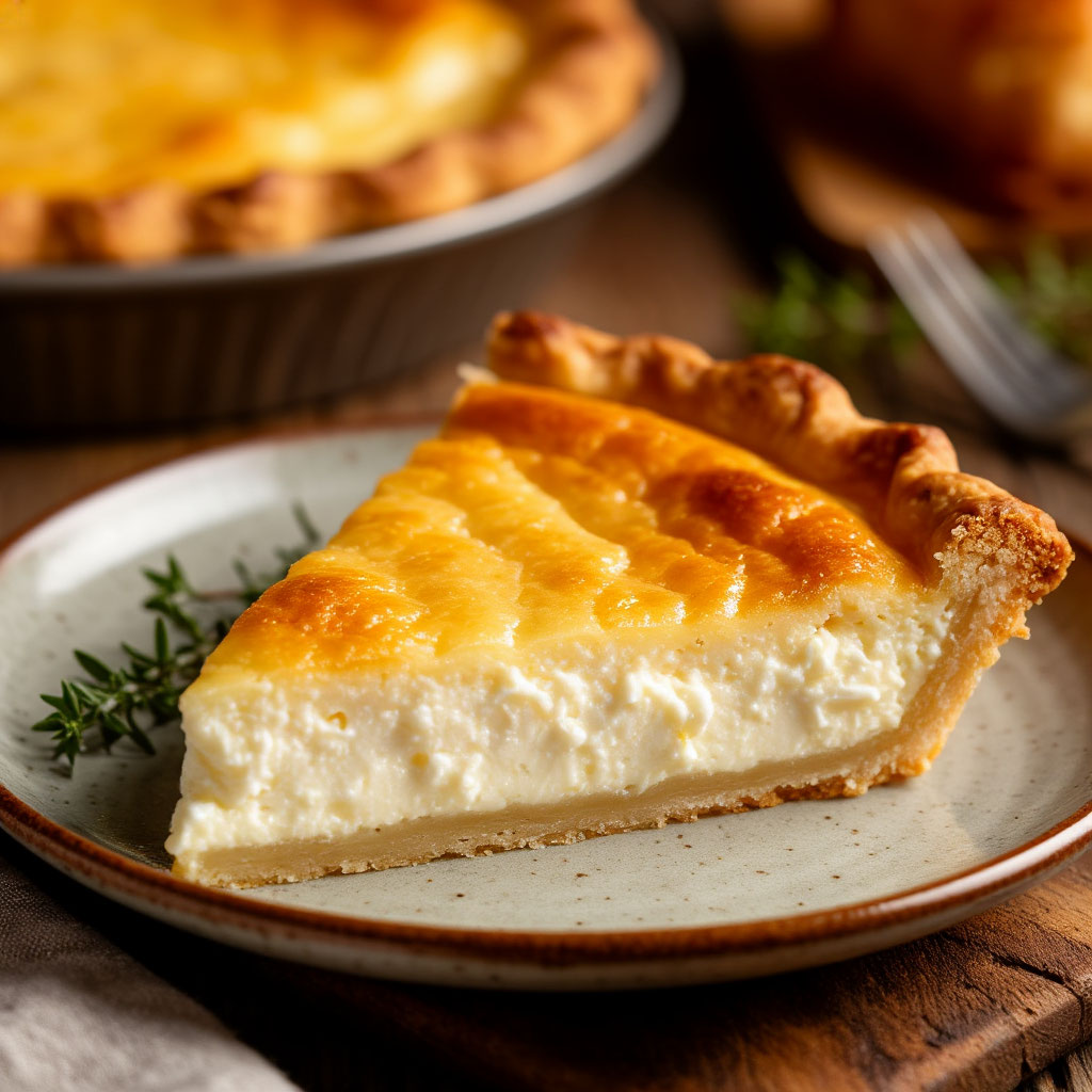 Песочный пирог с творогом