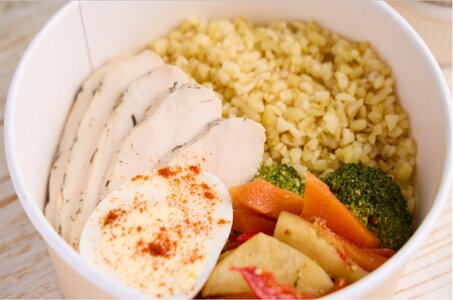 Боул с курицей и овощами су-вид, photo — Proviant (Omsk, Karla Marksa Avenue, 60)