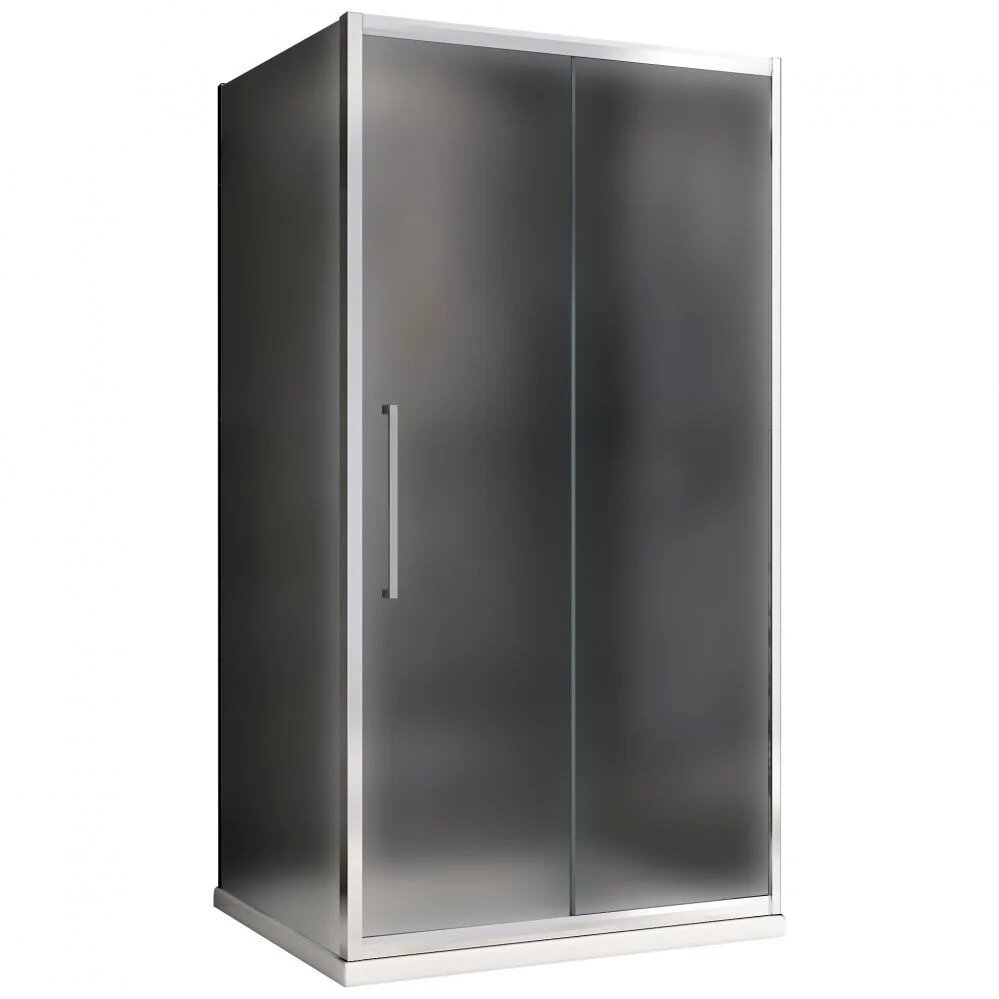 Душевой уголок ABBER Schwarzer Diamant AG30100MH-S100M 100x100 см универсальный, профиль хром, стекло матовое