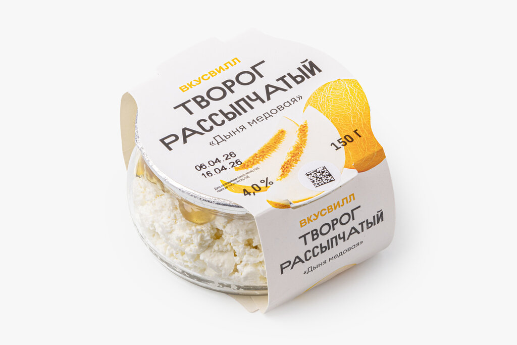 Творог рассыпчатый "Дыня медовая" 4%