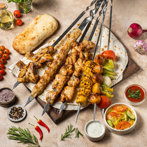 types of tandoor ovens, skewers, and accessories