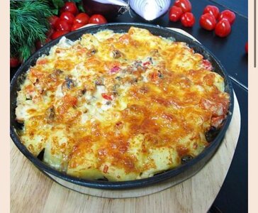Жаркое из курицы с грибами