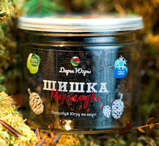 Вяленая сосновая шишка в сосновом сиропе / ДАРЫ-ЮГРЫ-ХМАО / 60 гр 