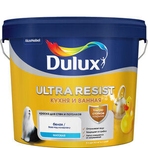 Краска Dulux Ultra Resist Кухня и Ванная мат BW 5л