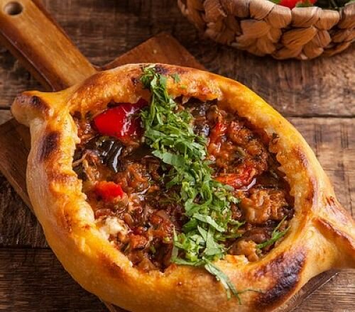 Хачапури по аджарски с мясом