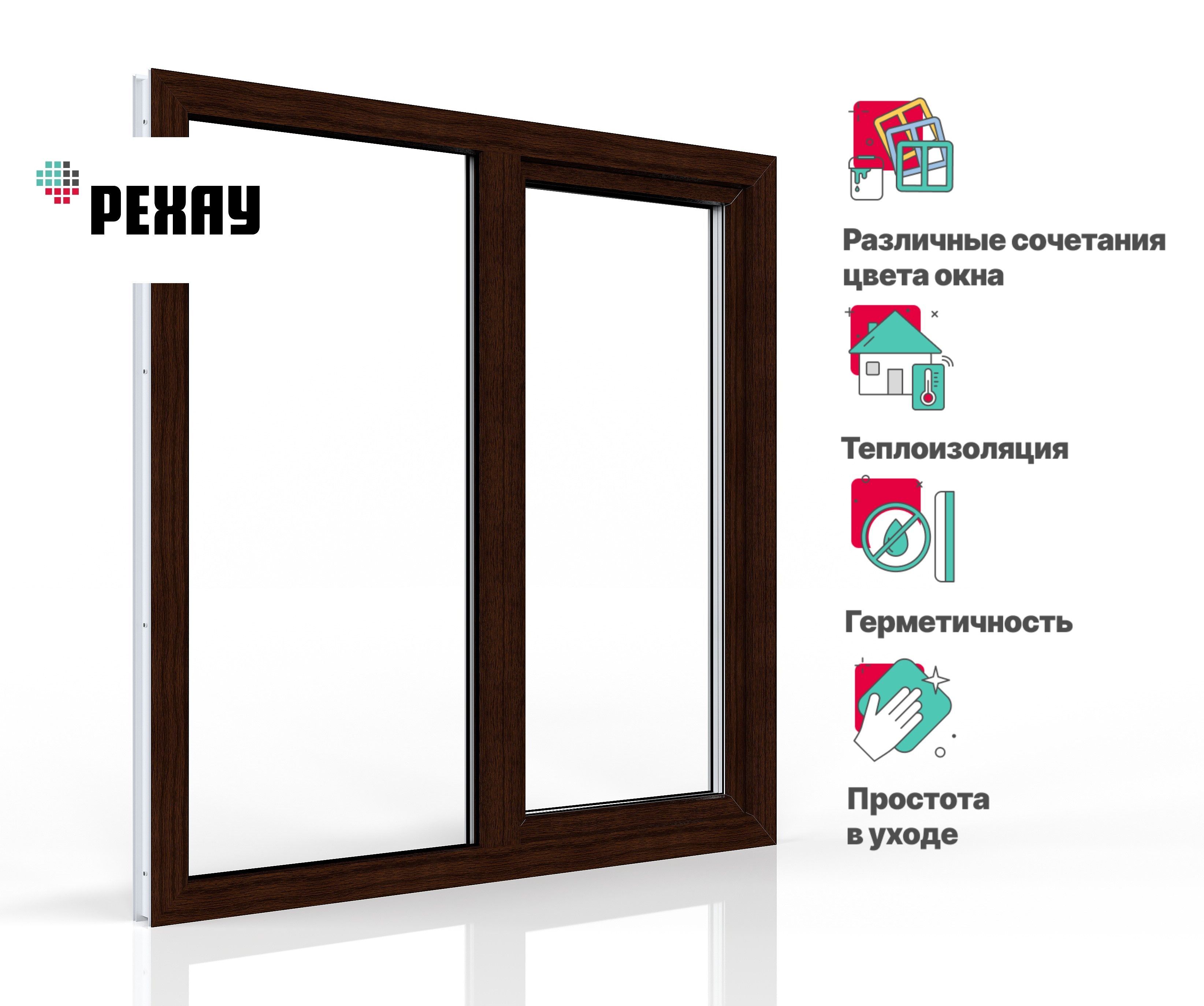 Пластиковое окно BLITZ 1300х1400 мм (ВхШ) с учетом п…
