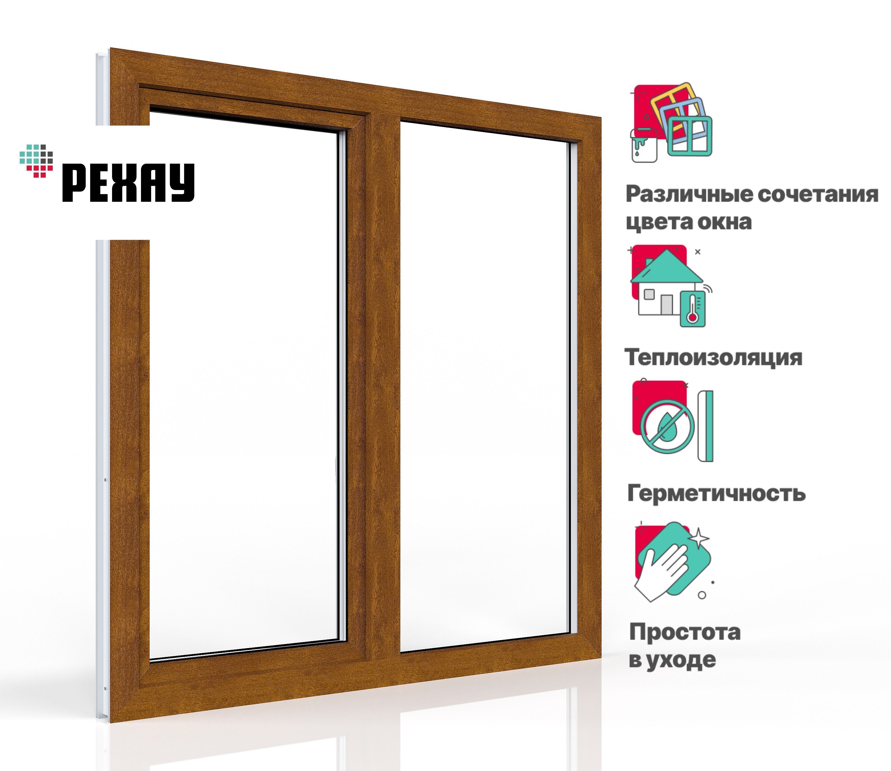 Пластиковое окно BLITZ 1500х1500 мм (ВхШ) с учетом п…