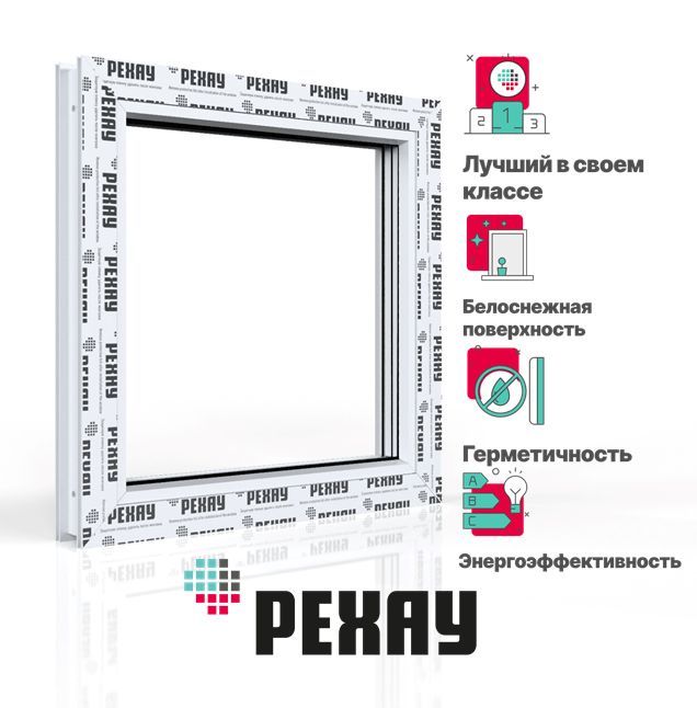 Пластиковое окно BLITZ глухое, 600х600 мм (ВхШ) с уч…