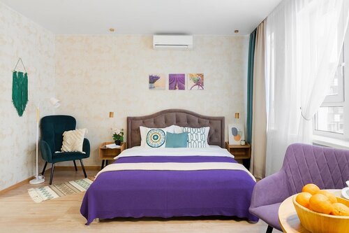 Квартира Новая дизайнерская студия «Лаванда» вблизи аэропорта Домодедово и трассы М4 в Видном