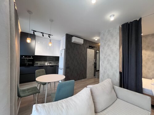 Квартира 1-комнатная квартира УНИК АПАРТ Черника с панорамным видом на город и Московскую площадь на Терешковой в Кемерове