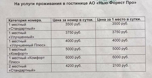 Гостиница Новый лес в Ванино
