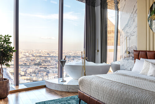 Апартаменты Апартаменты с ванной у окна на 81 этаже в Москве