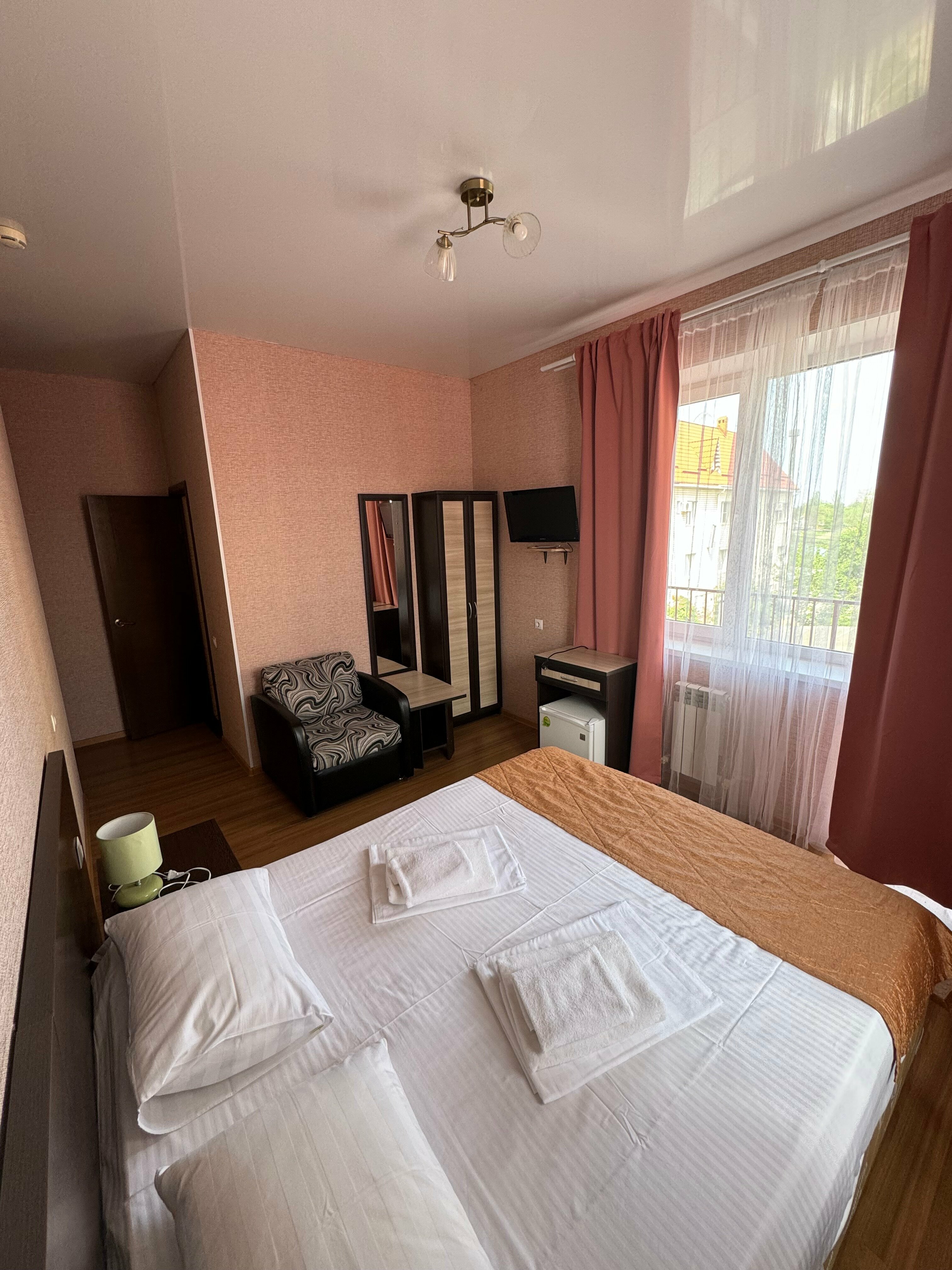 Двухместный номер с 1 кроватью и балконом