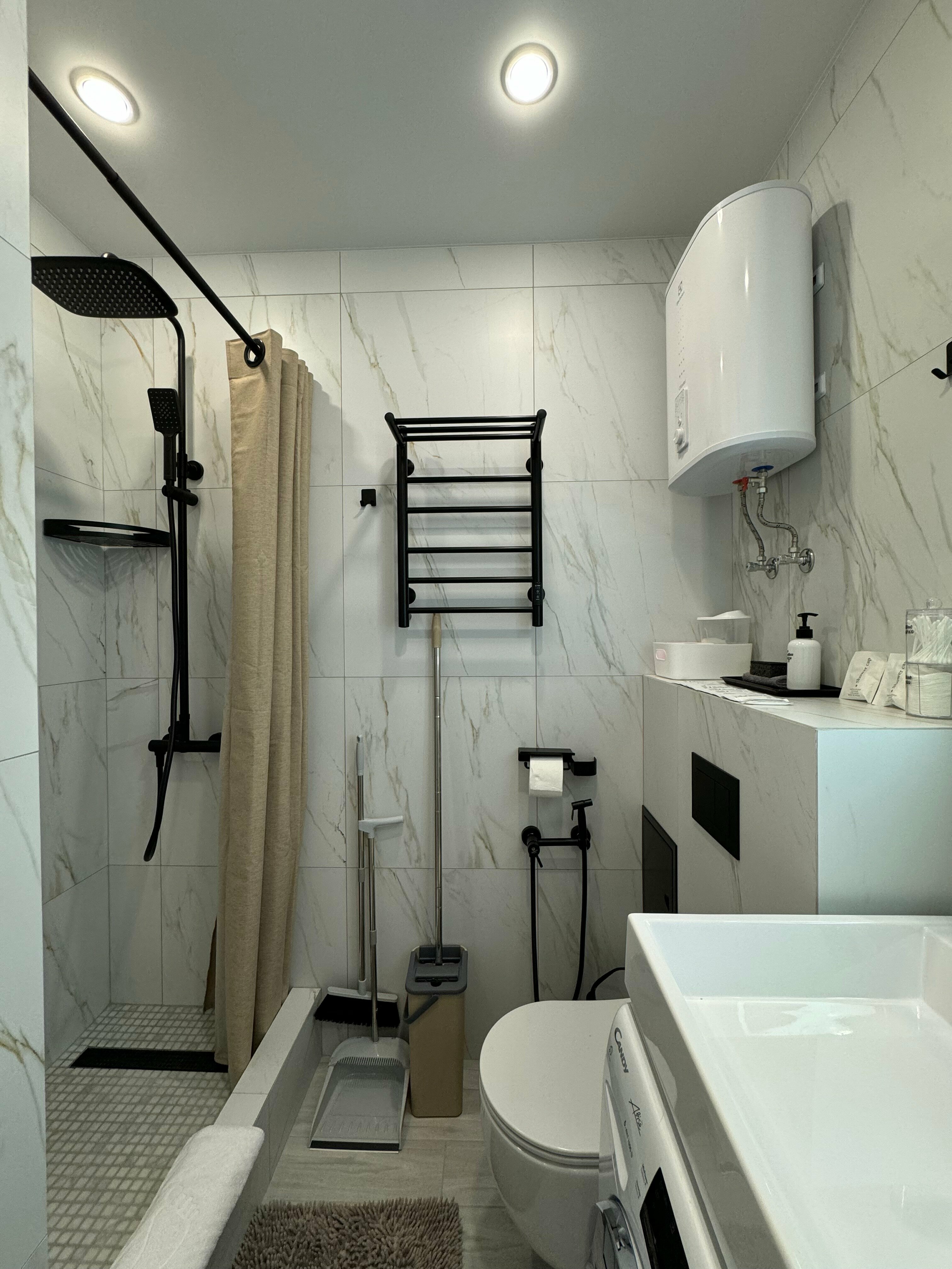 Апартамент "Беж" с мини-кухней и стирально-сушильной машиной