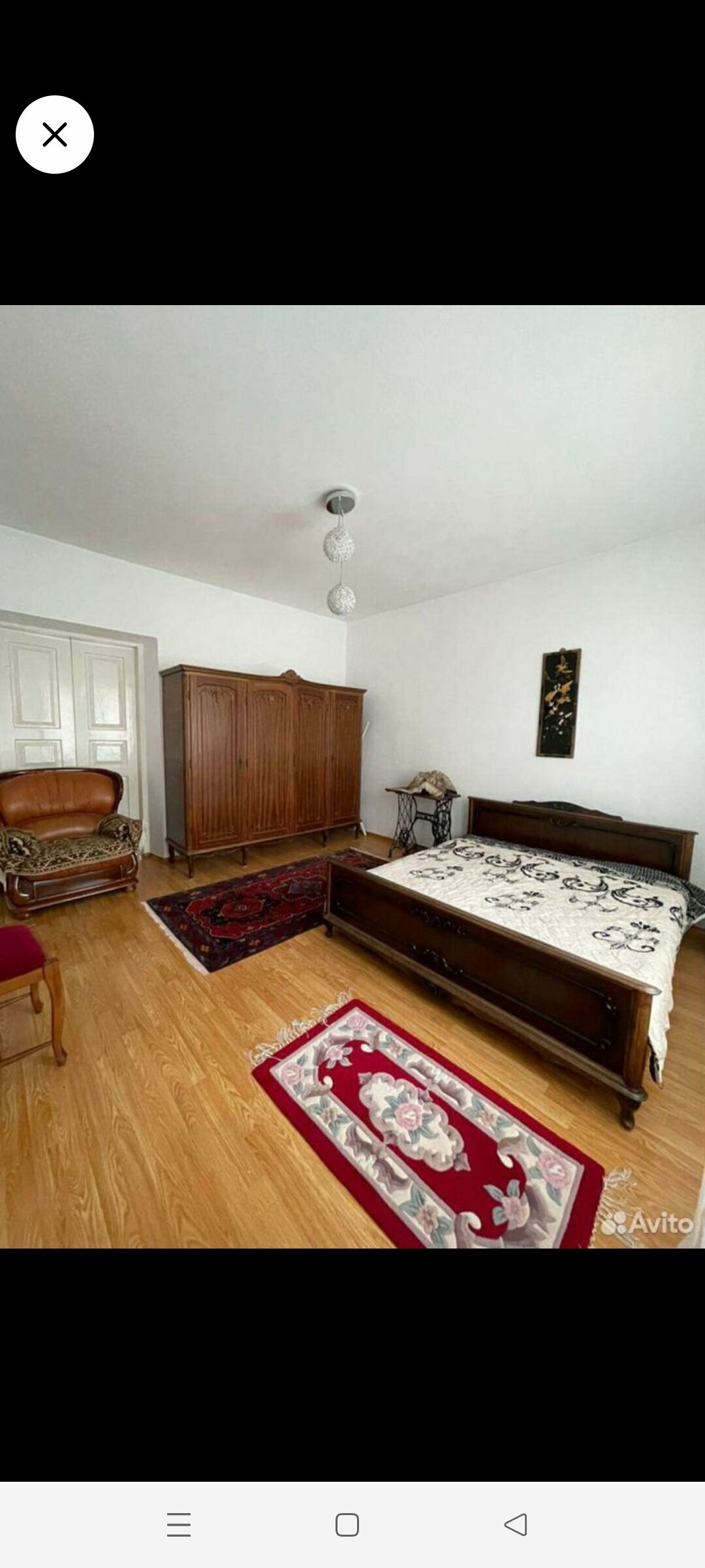 Семейный номер с видом на сад