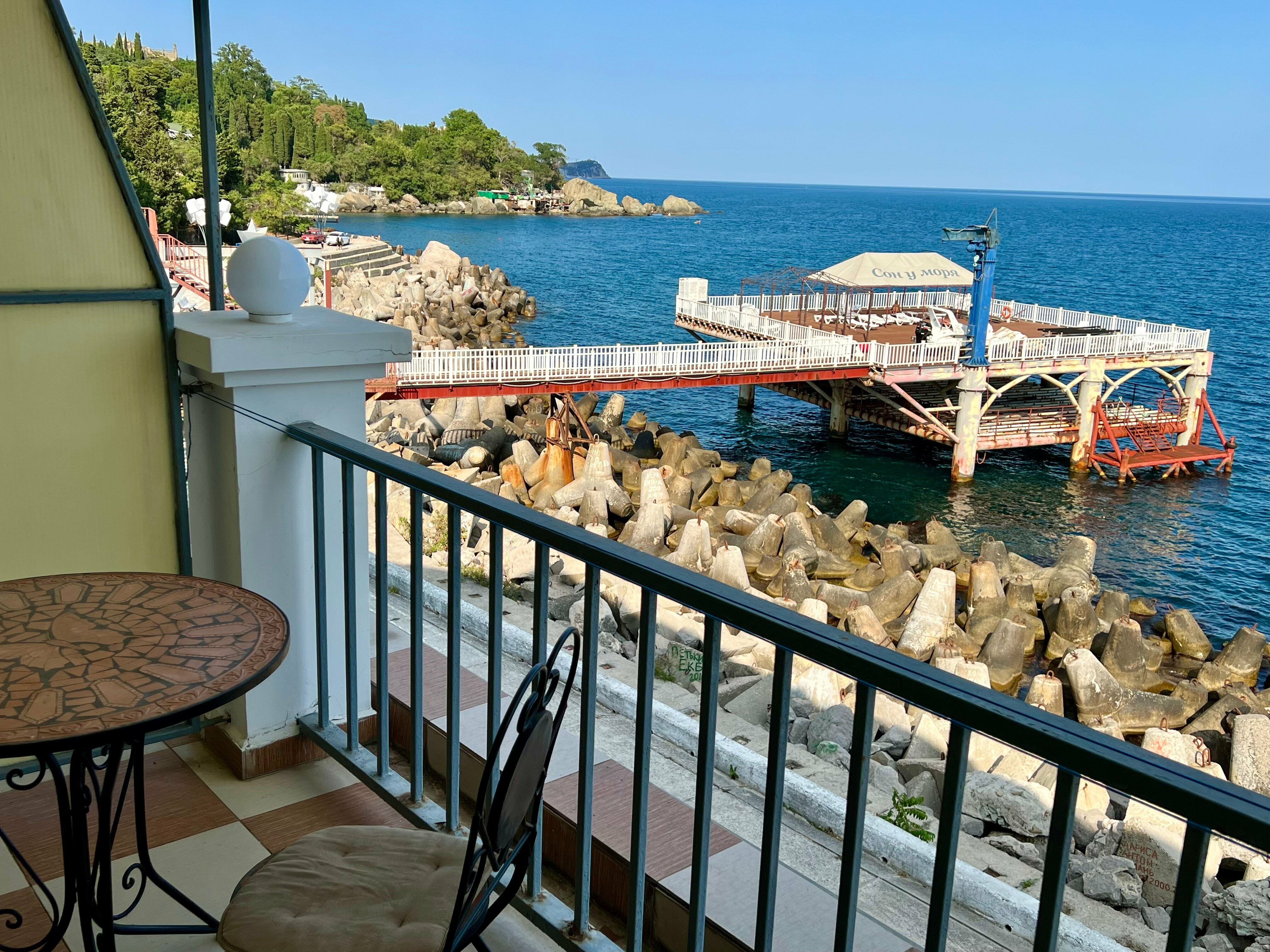 Двухместный номер Делюкс с 1 кроватью и балконом, вид на море