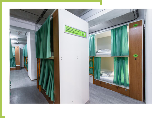 Верхняя капсула в общем женском номере в Молодой