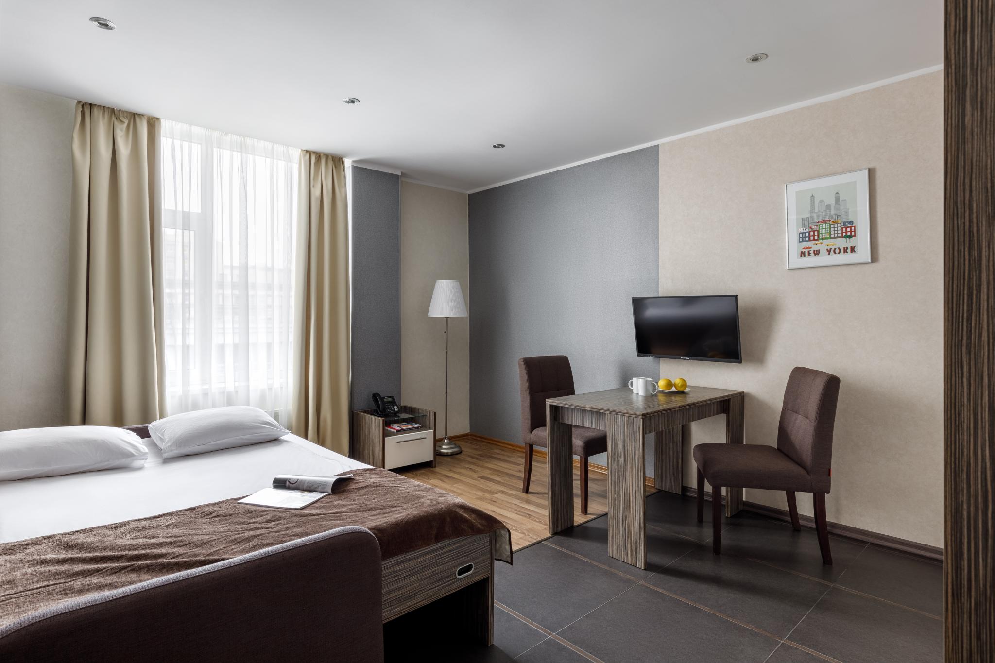 Номер студия с 1 двуспальной кроватью