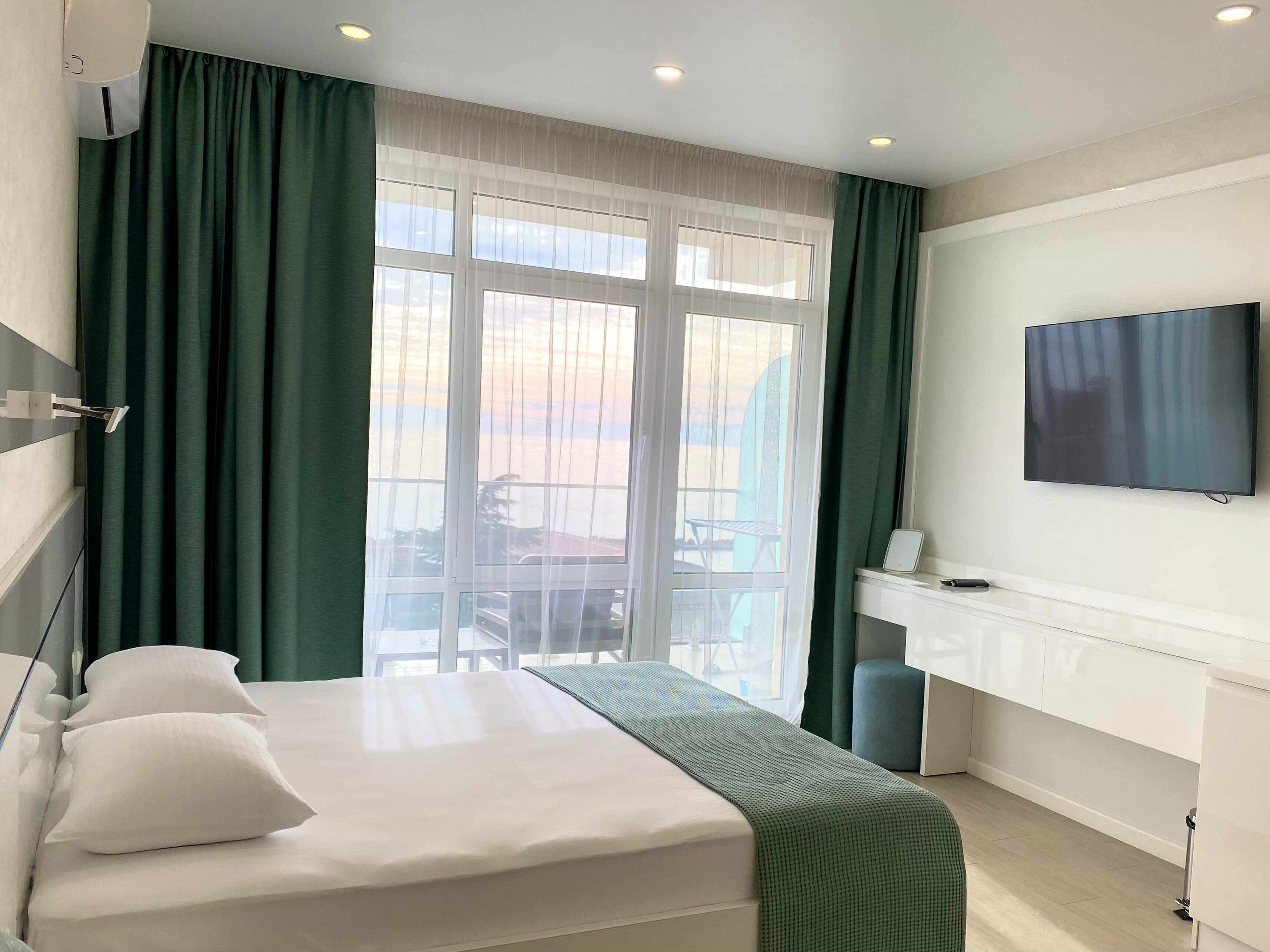 Двухместный номер с 1 кроватью и балконом, вид на море