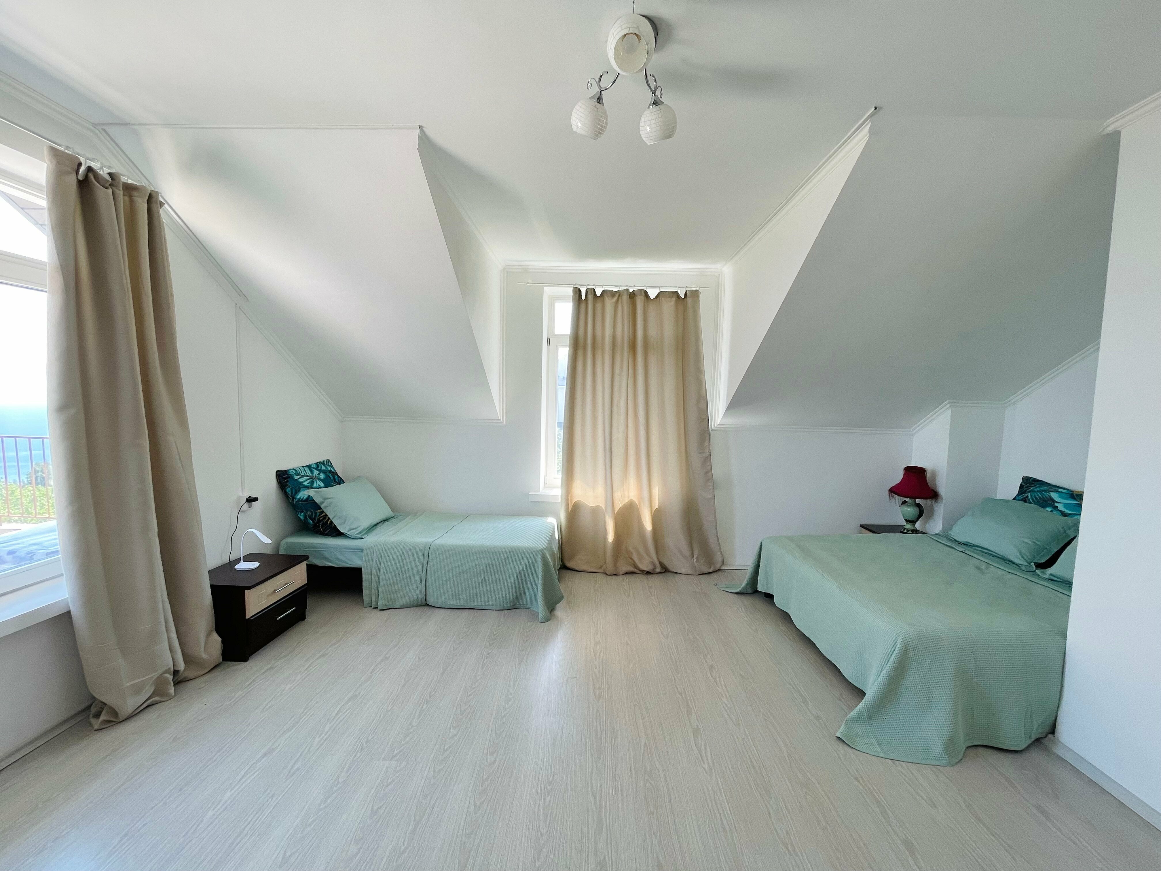 Двухместный номер Делюкс с 1 кроватью и балконом, вид на море