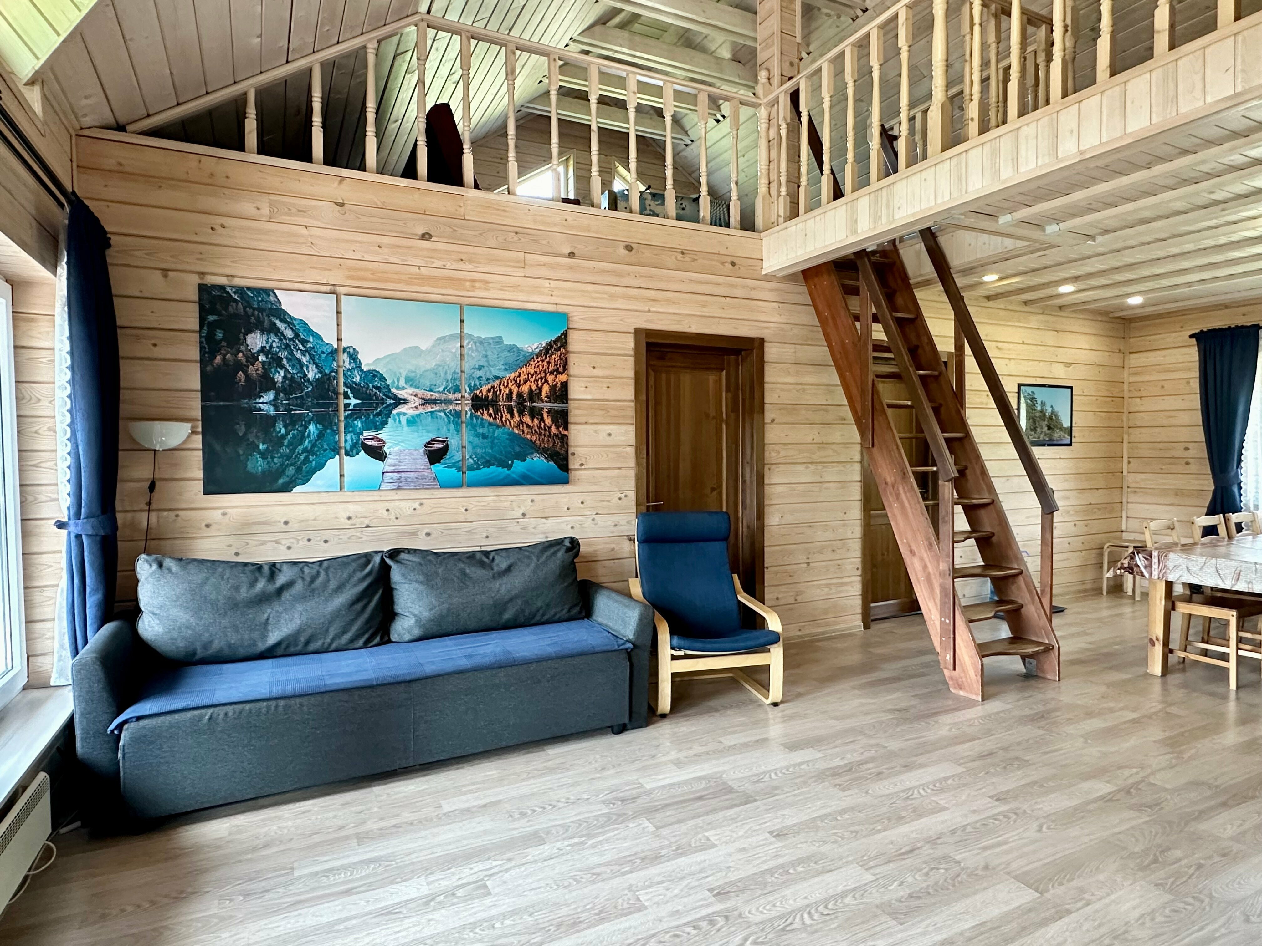 Коттедж с 4 спальнями, с сауной, 2 санузлами, на 8(+4) чел.