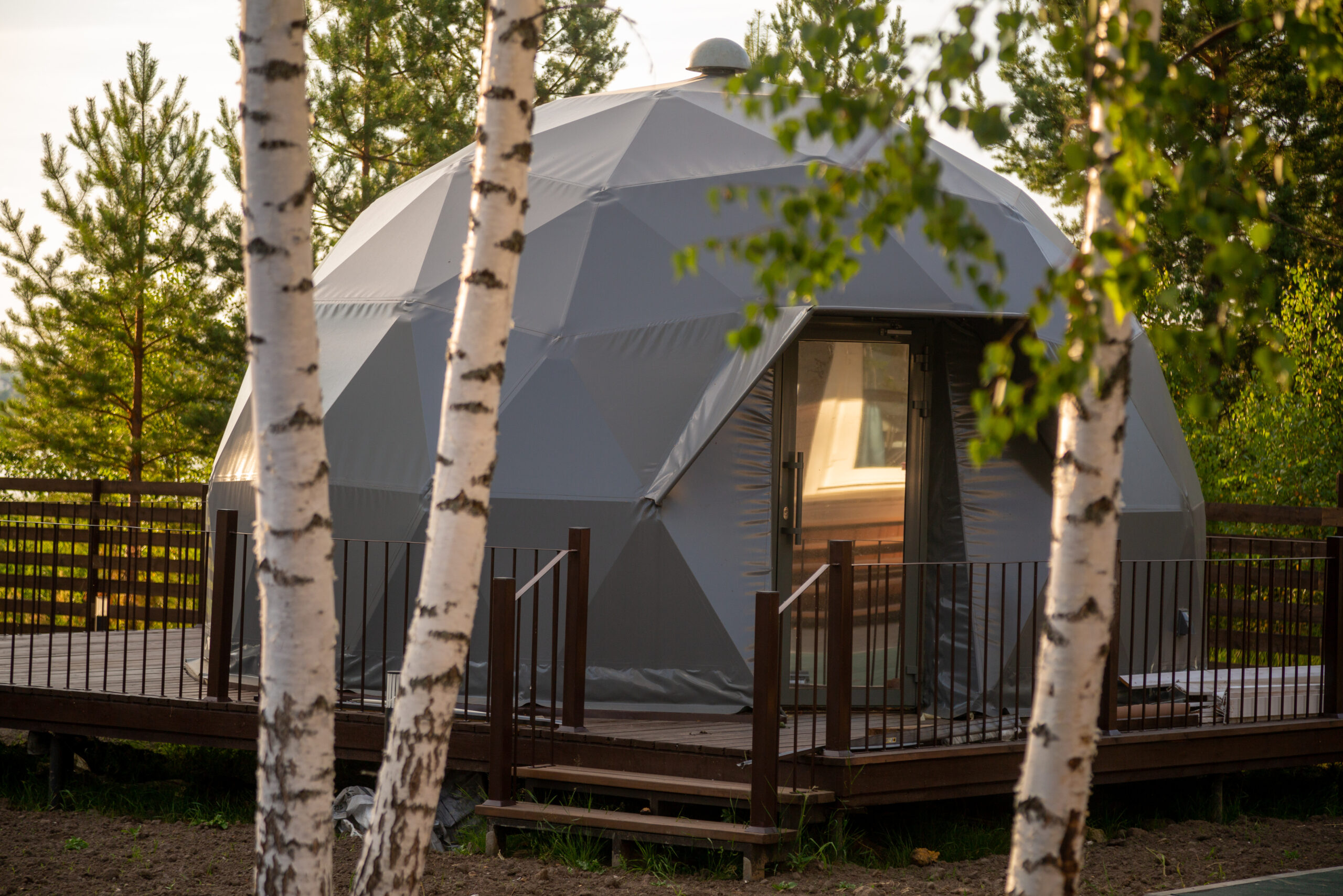 Глэмпинг "Купол" с душевой кабиной