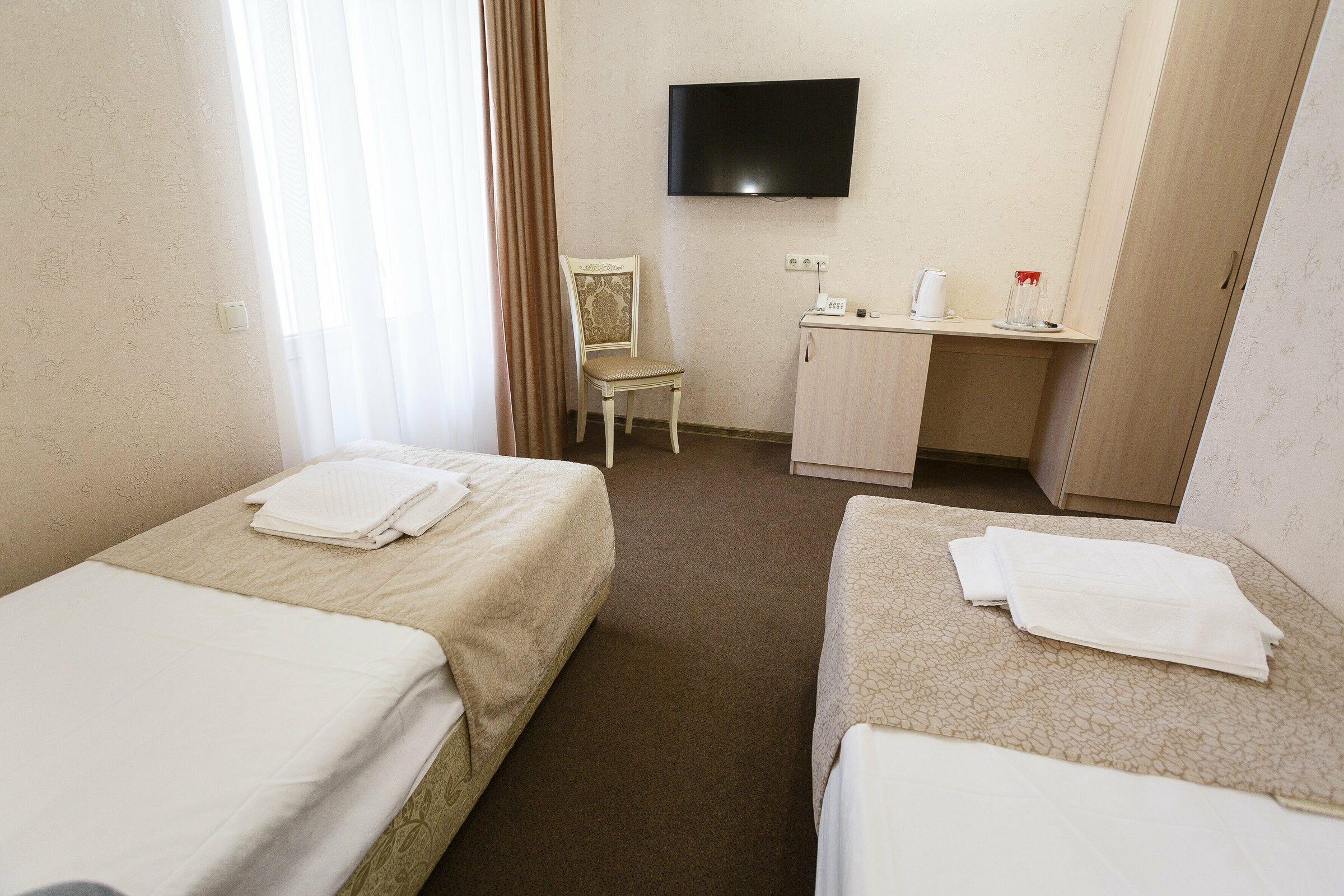 Стандартный двухместный номер с 2 отдельными кроватями, вид на море