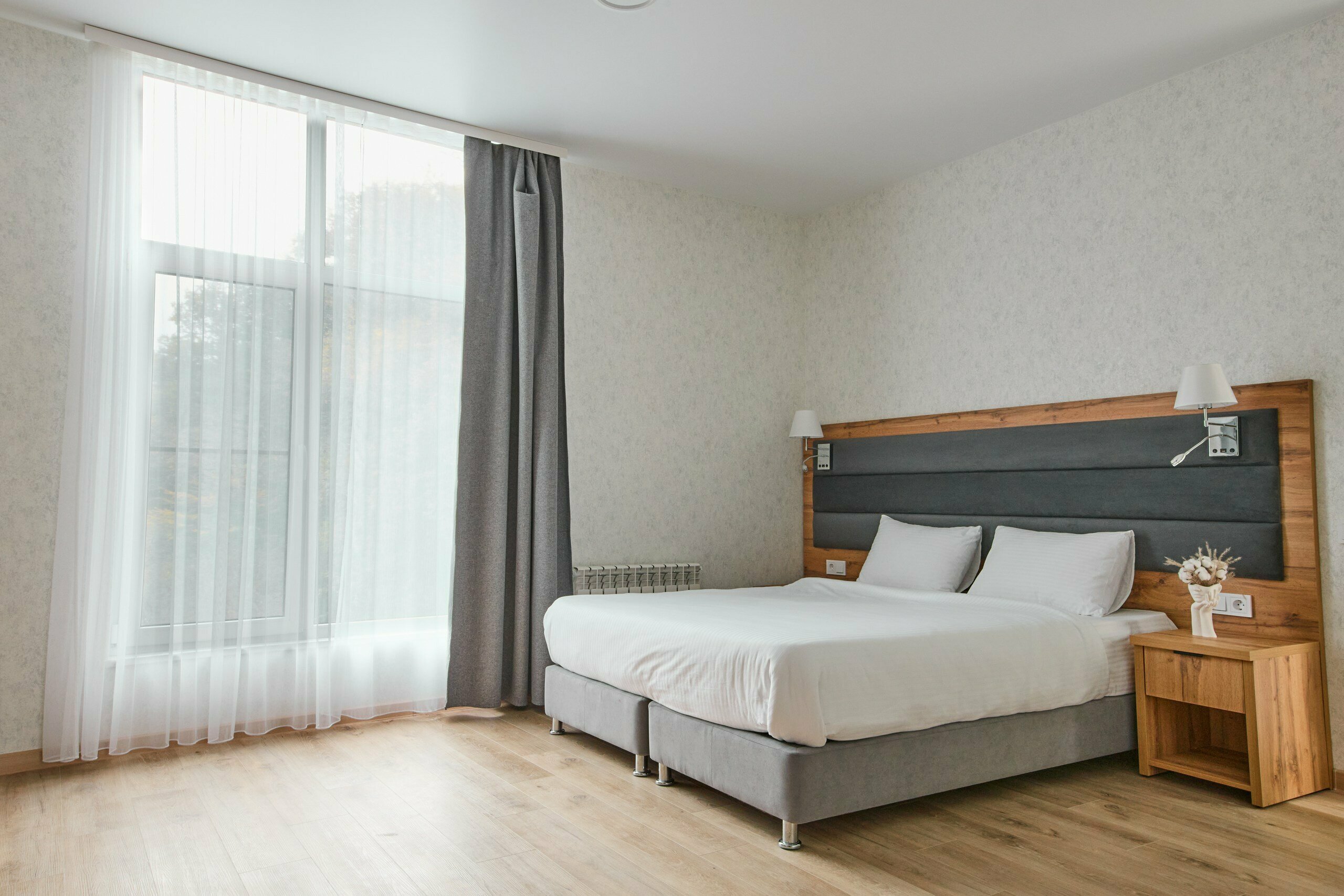 Двухместный номер с 1 кроватью или 2 отдельными кроватями, вид на горы