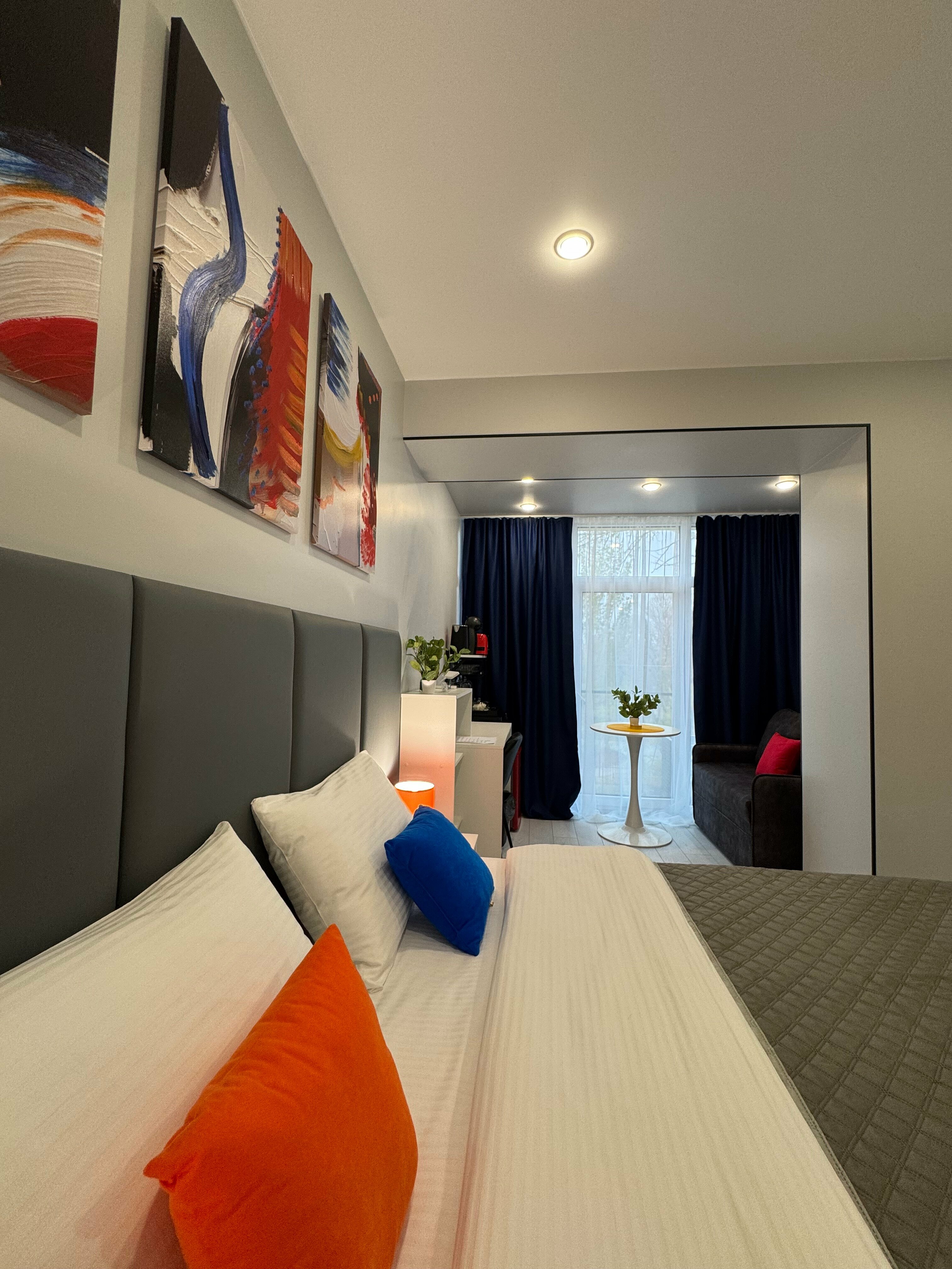 Апартамент "В цвете" с мини-кухней и стирально-сушильной машиной