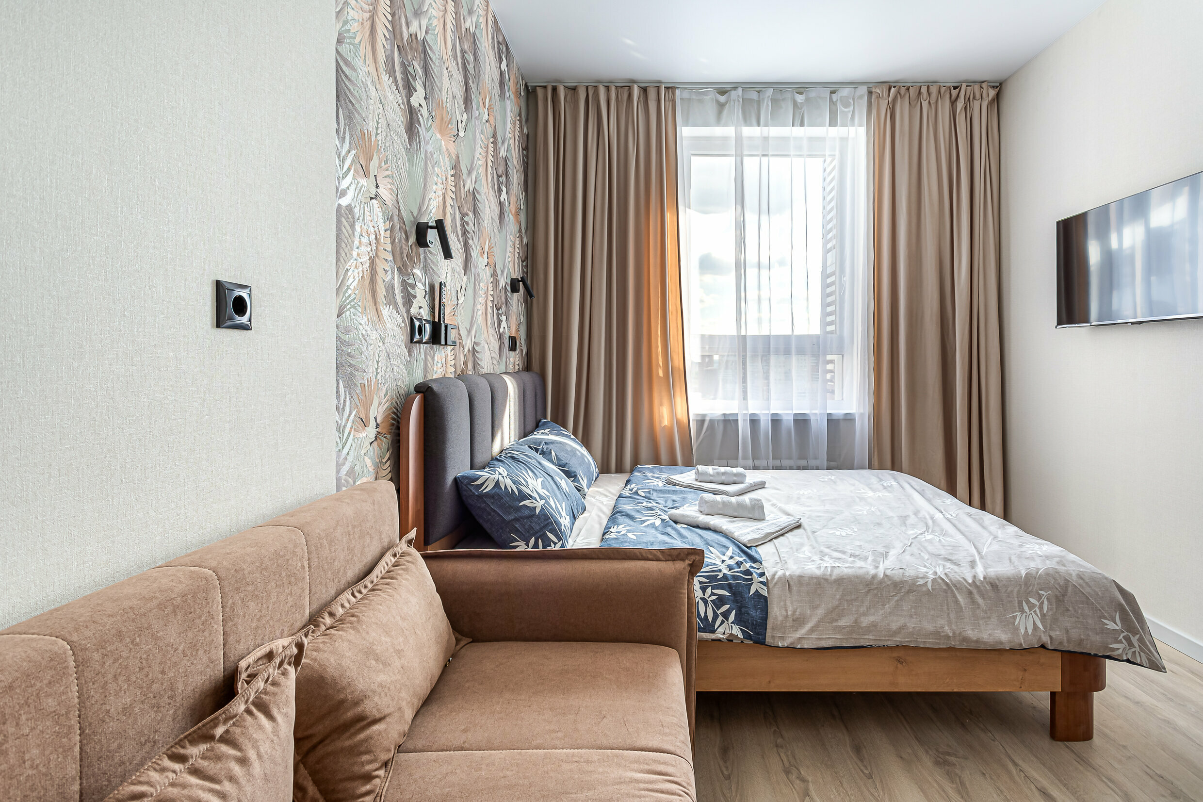 Трехместный номер с видом на сад