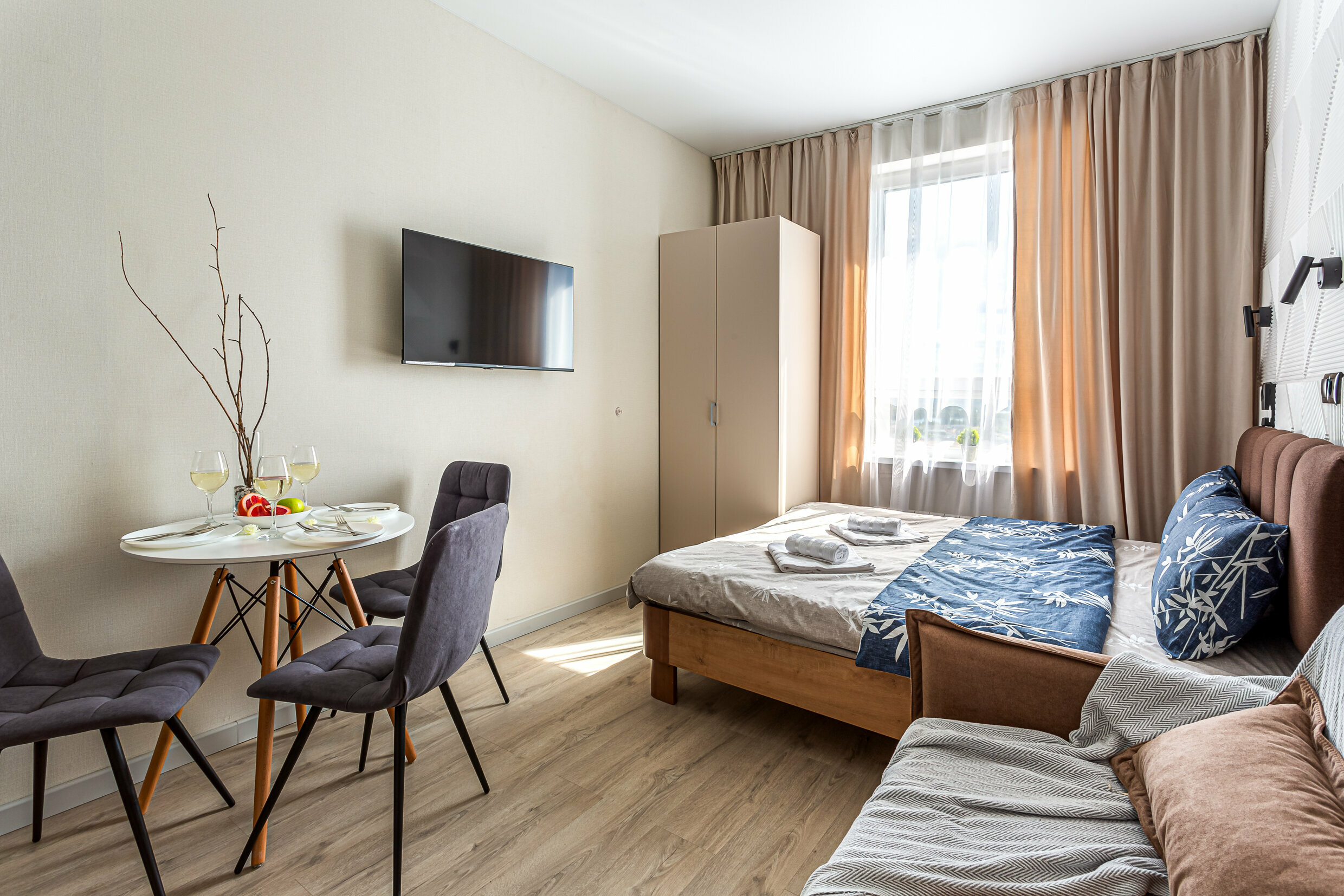 Трехместный номер с видом на сад