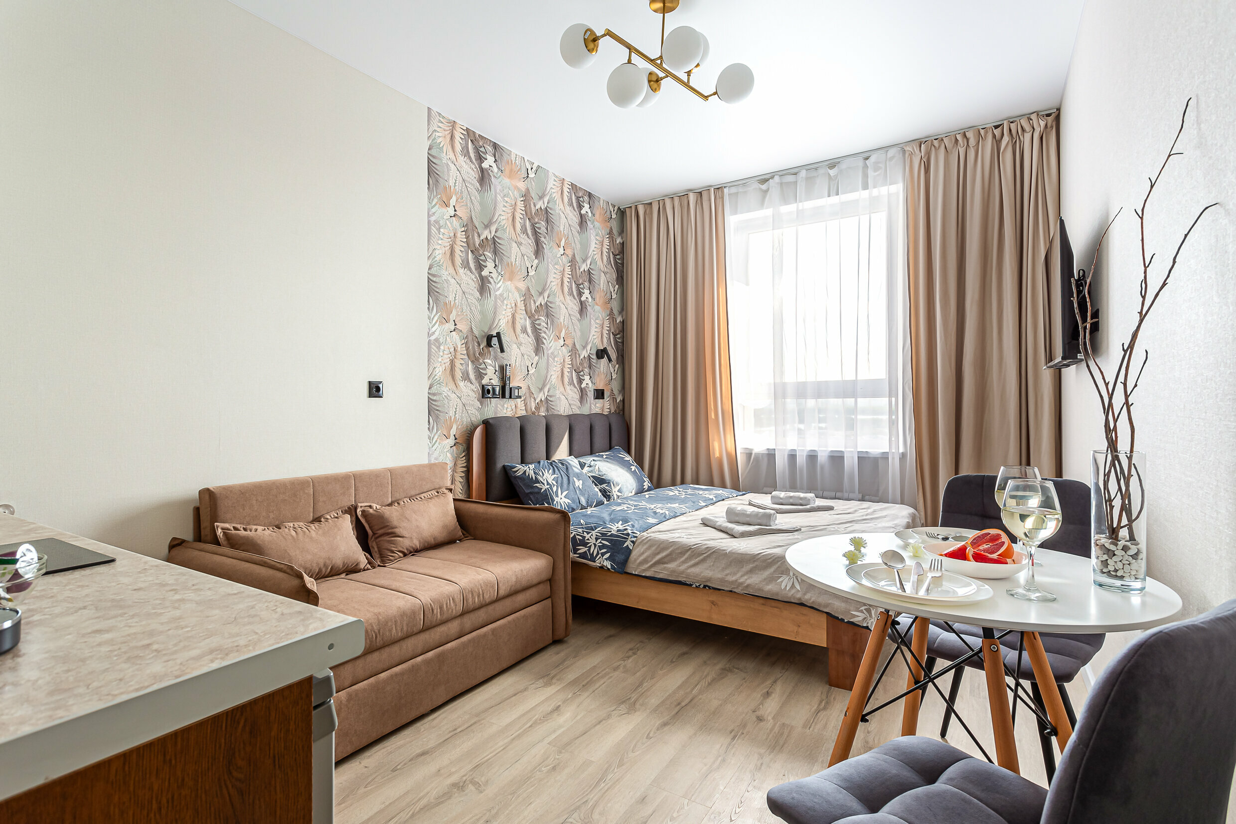 Трехместный номер с видом на сад