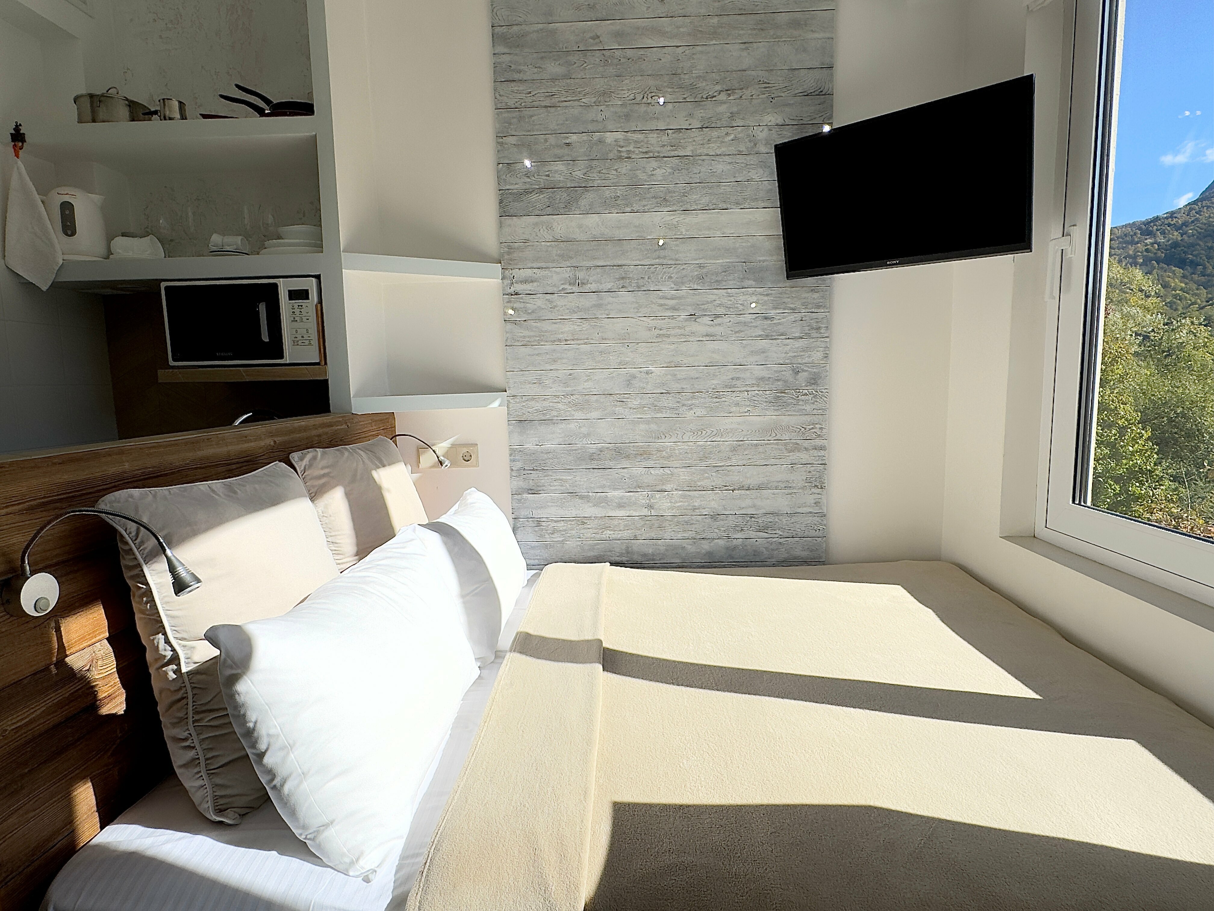 Двухместный номер с 1 кроватью и видом на горы