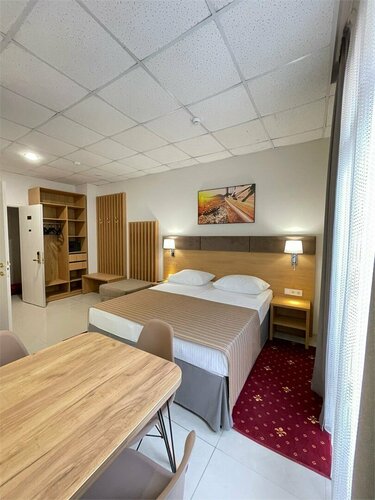 "Апартамент Семейный" 2-х комнатный, 4-х местный с французским балконом  (КУХНЯ) в Де Париж