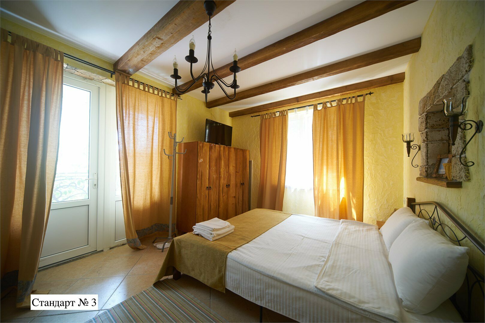 Двухместный номер с 1 кроватью и балконом