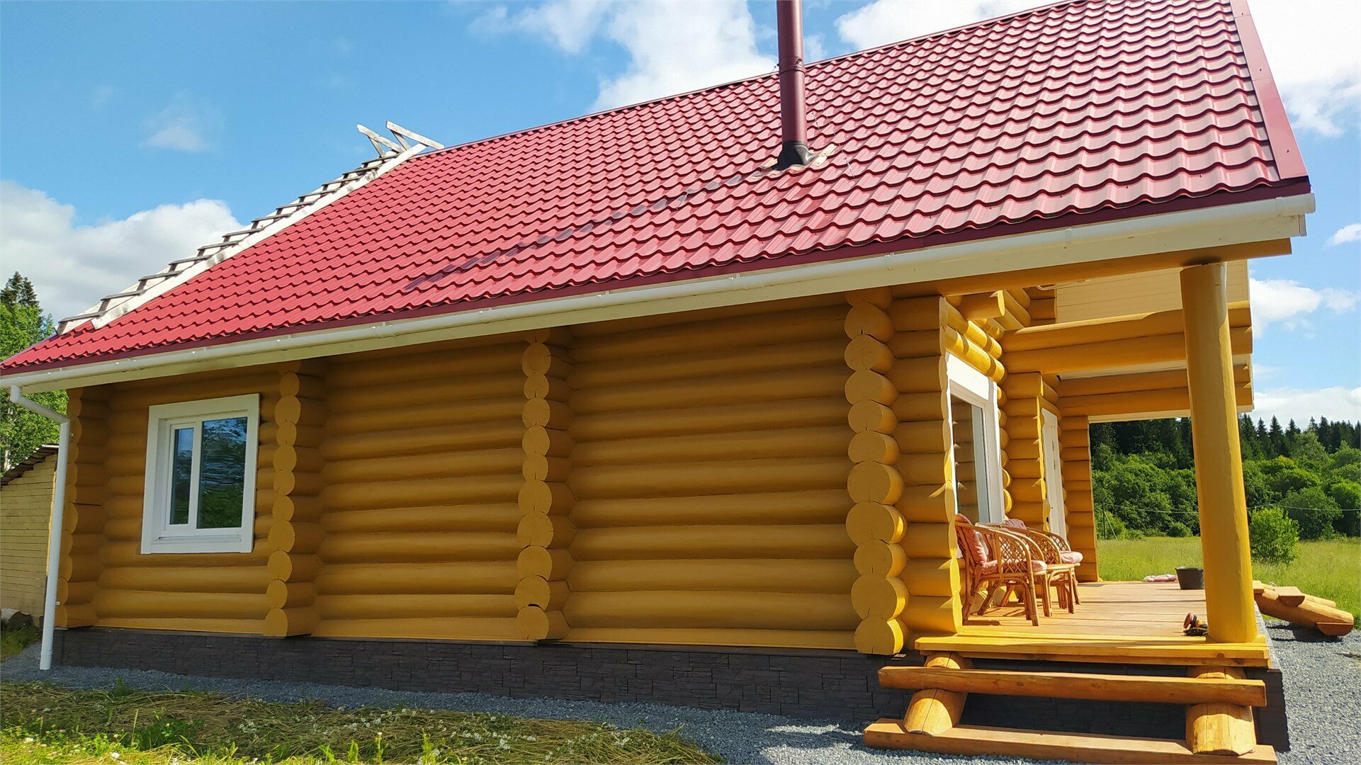 Тихий залив с камином и дровяной баней 90м2