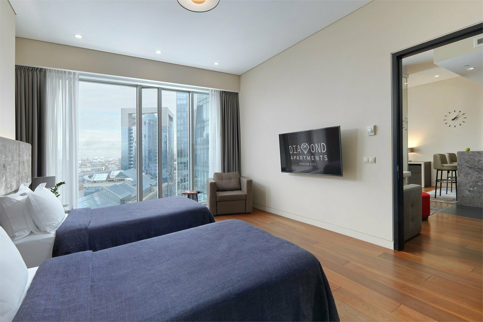 Grand Apartment с 2 односпальными кроватями