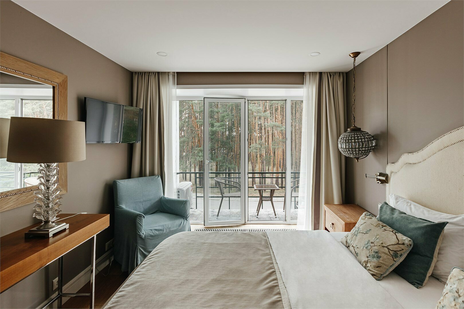 Двухместный номер с 1 кроватью или 2 отдельными кроватями, вид на сад