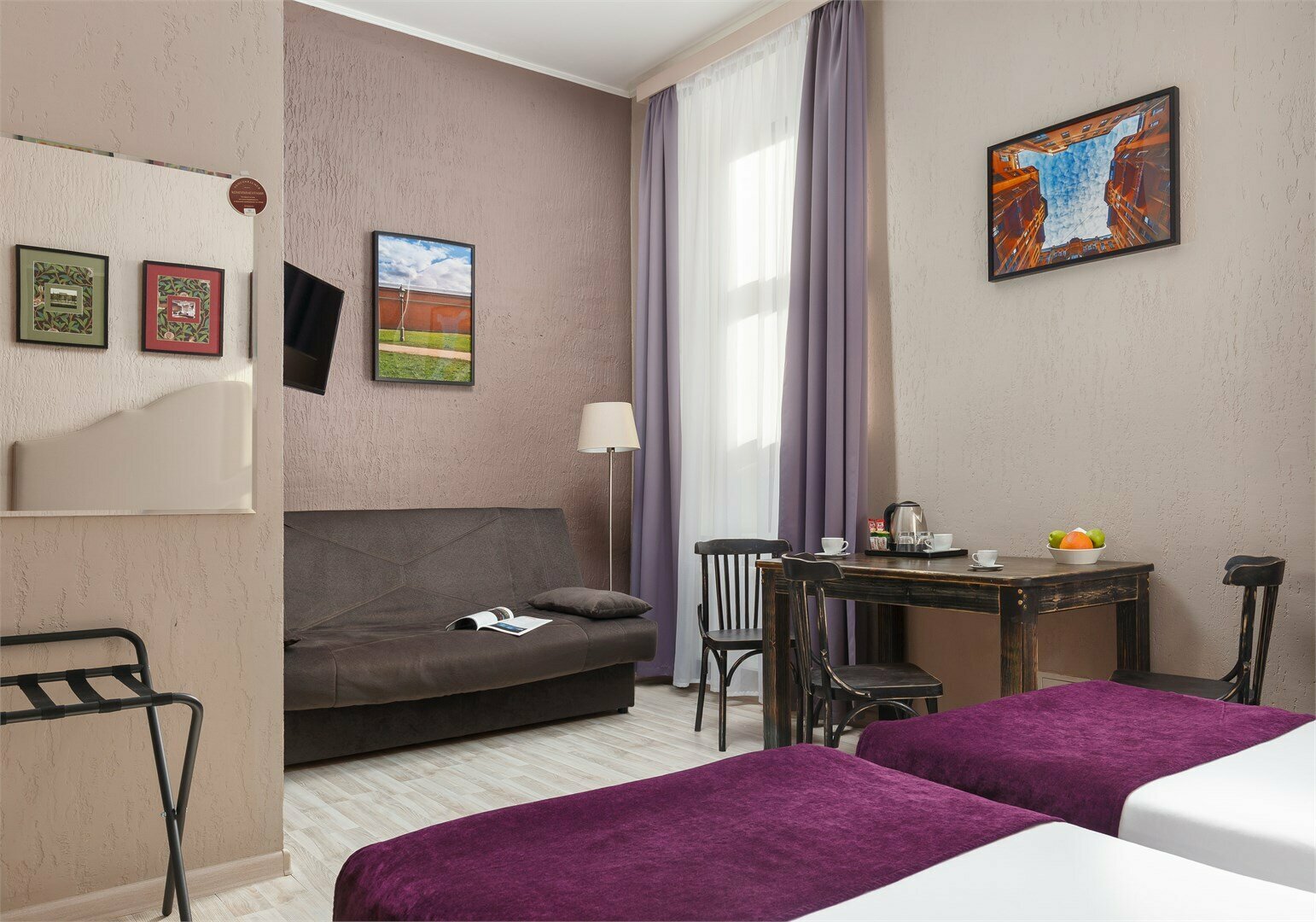 Комфорт с 1 большой или 2 отдельными кроватями