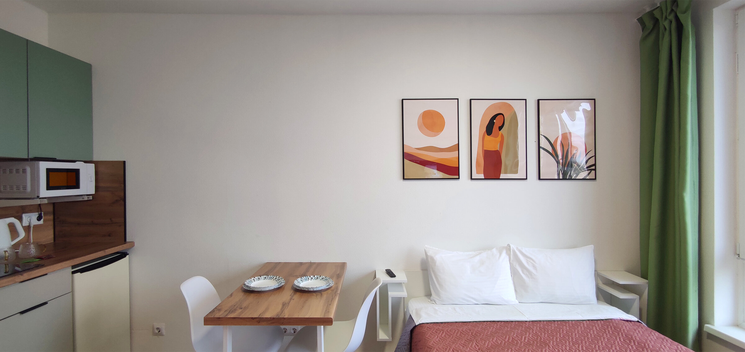 Апартаменты для 2х гостей с кухней