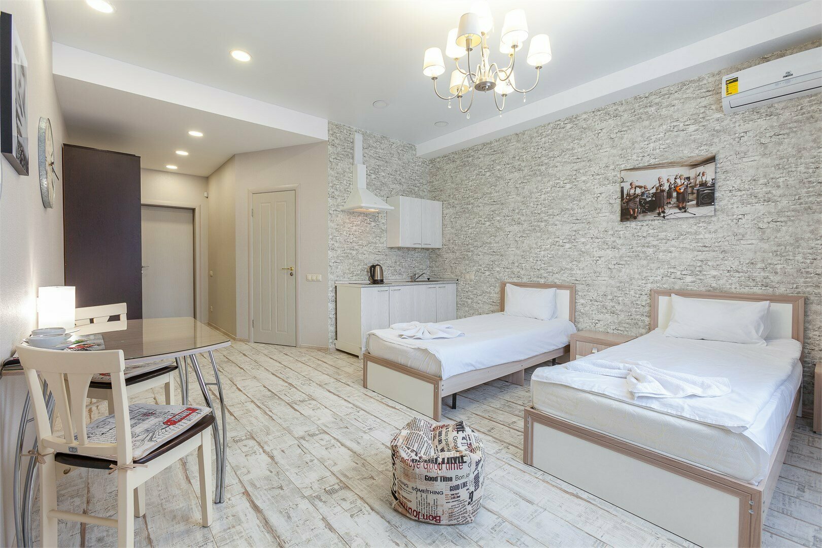 202 - Апартаменты Делюкс с кухней, с 2 раздельными кроватями, электрокамин, бесплатная стоянка