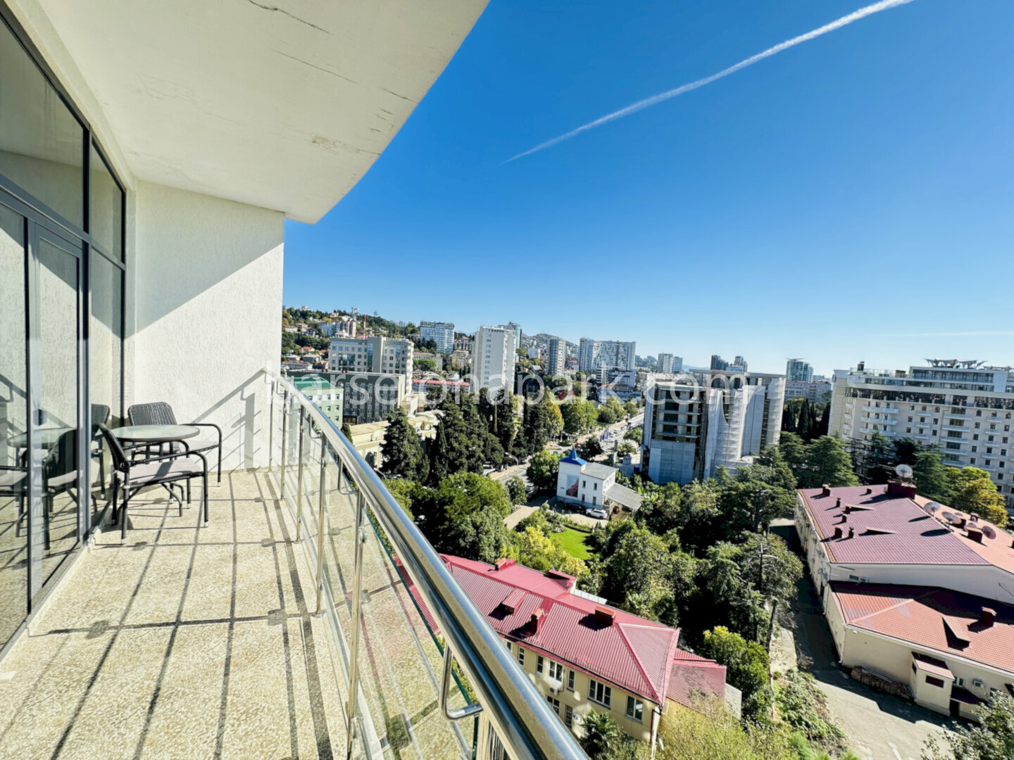 Люкс 2-комнатный! Прямой вид на море! Центр Сочи! До пляжа 5 минут!