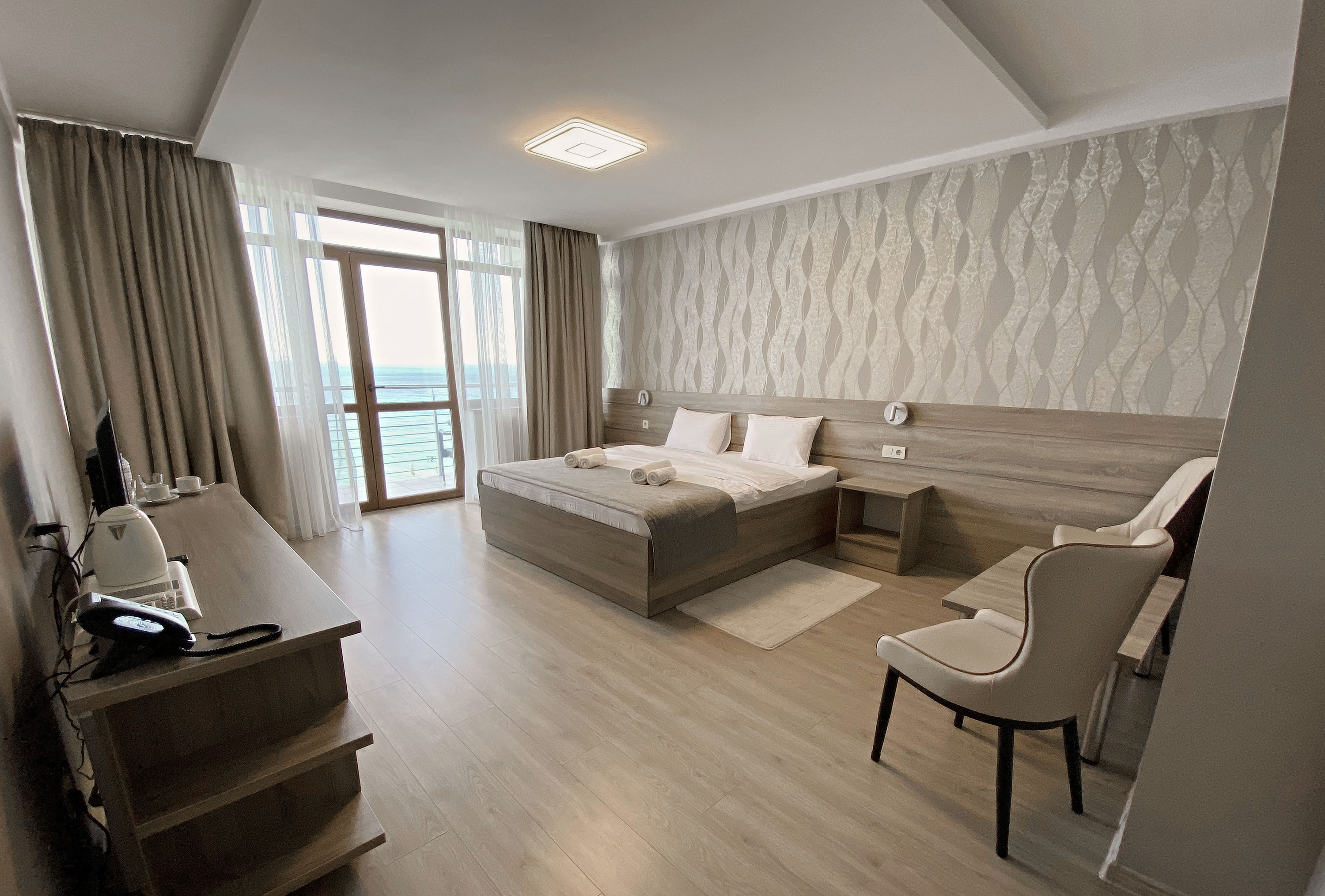 Двухместный номер с 1 кроватью и балконом, вид на море